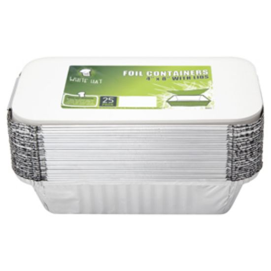 Picture of White Hat FOIL CONTAINER + Lid No.6 4X8 x25